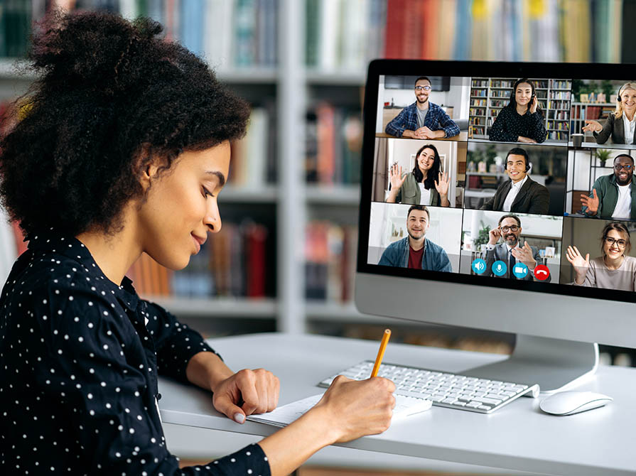 Person watching on laptop